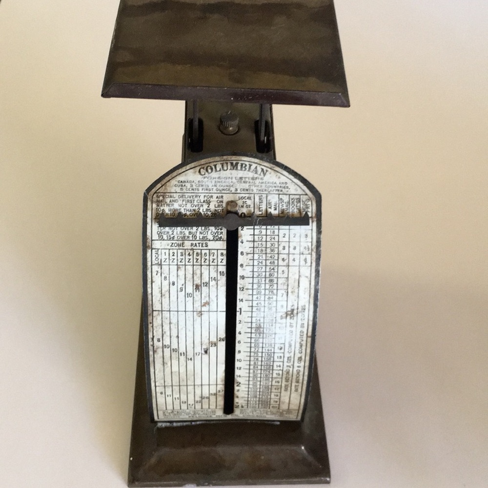 Vintage Columbia foreign letter scale